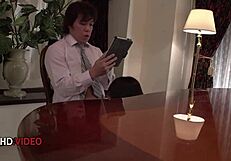 Nanami Hirose's steamy jav blowjob hides monster cock pounding