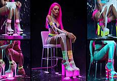 Hot Redhead Legs in High Heels Dripping Cum Covered Feet and Body Shots