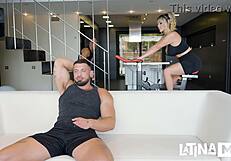 i cheated again with my fitness coach's big cock in my shaved pussy riding hard