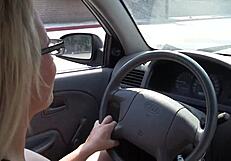 Jacky Joy picks up hitchhiker for bareback ass pounding and tit mauling