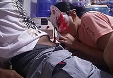 Pinay Teen Deepthroats Balls in First New Year Homemade Blowjob