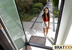 tiny asian coed takes hard pounding for tuition cash payment