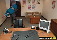 Nurse Stepmom Fucks Stepdaughter's Principal Hardcore Hospital Doggystyle