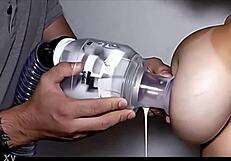 Ready to suck these huge long lactating nipples gushing milk?