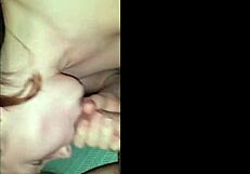 little nerdy girlfriend drains cock completely in homemade pov