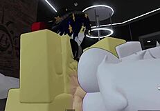 I spot a furry babe in the condo and fuck her doggystyle with my big cock twice