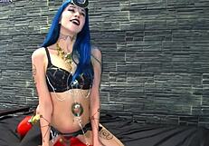 hey shazam, feel enchantress milking your monster cock in her femdom cosplay grip?