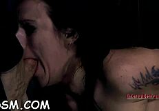 Bound angels spanked and pussy drilled hard in BDSM POV