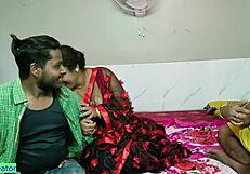 Desi randi wife shares rough anal threesome sex with ex-husband