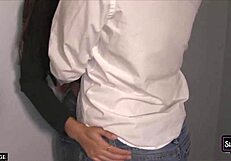 i ripped off georgia jones' pants to scissor her big pussy with sinn sage dominating hard