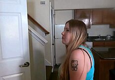 Why not bend busty blonde Emma Shay over for BBC doggy in sorority bedroom fun?