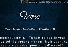 Tall French giantess gives huge vore joi instructions in erotic audio fantasy