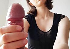Craving a closeup pov of her lingerie hands massaging cock to cumshot?