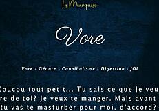 Tall French giantess gives huge vore joi instructions in erotic audio fantasy