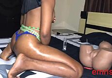 Behind scenes, watch ebony babe submit to monster bbc and wild toys!!