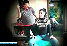 STEPBROTHER CATCHES STEPSIS BENT OVER FOR DEEPTHROAT DOGGYSTYLE AND FAT ASS FUCKING ON CAMERA