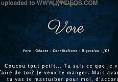 Tall French giantess gives huge vore joi instructions in erotic audio fantasy