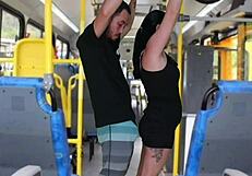 dude that creepy old guy gropes and jerks off on the curvy brunette bus girl till he cums