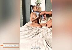 Bubble butt ebony bffs kiss scissor and finger wet pussies wildly