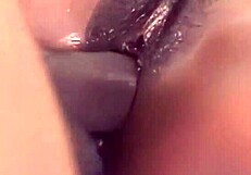a black babe savors monster cock orally before deep anal impalement