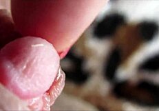 her huge clit swells and throbs visibly in this orgasm closeup view so intimate