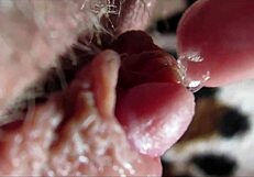 her huge clit swells and throbs visibly in this orgasm closeup view so intimate