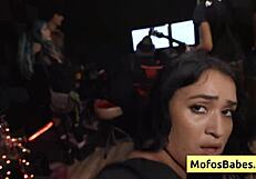 brunette teen slut nia bleu takes brett maker's monster cock between natural big tits pov hardcore