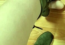 Curvy blonde elza kom in braces begs for monster cock fisting and footjob domination