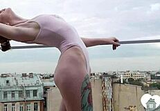 Flexible Ballerina Bent Over Takes Monster Cock First Time Doggystyle