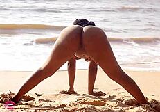 Ebony Beach Blowjob Deepthroat Face Fuck Part 3
