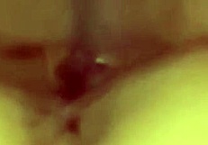 today's amateur creampie fills shaved milf pussy 57 days post virginity loss up close