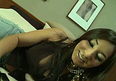 whoa, this asian slut's tight shaved pussy gets pounded hard 😍 group bang time!