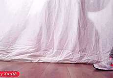 jeny smith stays home interactive in sneakers and swimsuit nude play