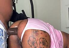 Cheating Atlanta pornstar takes big black cock anal bent over in homemade doggystyle