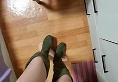 Curvy blonde elza kom in braces begs for monster cock fisting and footjob domination