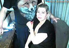 Eternal Young Bitch Sucks Old Fox's Cock After Tit Squeeze on Balcony