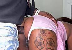 Cheating Atlanta pornstar takes big black cock anal bent over in homemade doggystyle