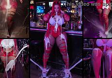 Redhead covered head to toe in hot messy cum creampie