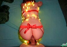 hey, stepdaughter gives stepdad the hottest christmas gift with dirty lingerie talk!