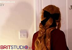 British 18yo Redhead Student Pounds Her Tight Cunt Hard