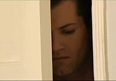 Hillary Scott bends over in fishnets for milf mommy anal fingering and gaping