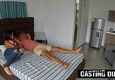 Big ass tanned Latina pussy destroyed doggystyle by huge white cock!