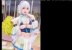 xuxu cosplay jerk challenge? cum in sexy costume part 2