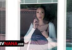 That's right, pound your nana's ass until you creampie her deep!