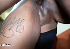 Think big black cock pipes kally xo's fat ebony pussy bareback?