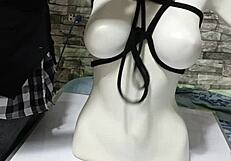 Step-by-step BDSM tutorial on binding and tying peruvian boobs for tight tit bondage play.
