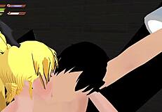 femdom vampire university monster drains your cock in hentai game