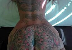 Tattooed Girl Pounded Hard on Live Cam