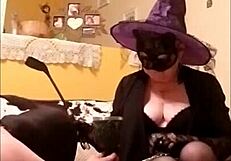 Will you join my Halloween femdom soirée with bound slave slut?