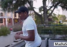Pawg Latina Loulou Bonnet Bends for Massive BBC in Fishnets